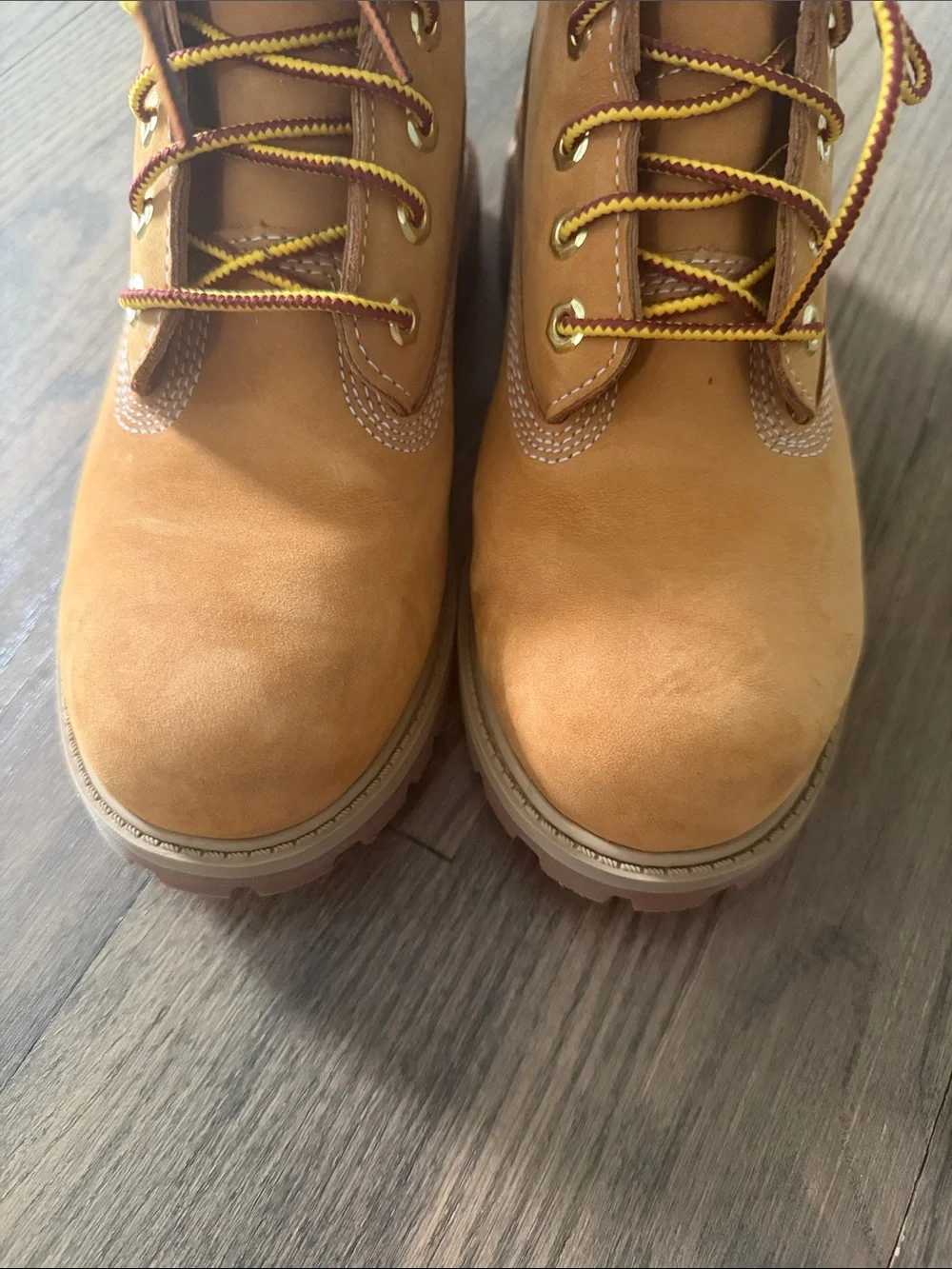 Timberland Kids Wheat/Tan Nubuck Lace-Up Boots